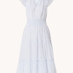 Rails Amelia Midi Dress Cino Stripe Size Small Beautiful! blue white